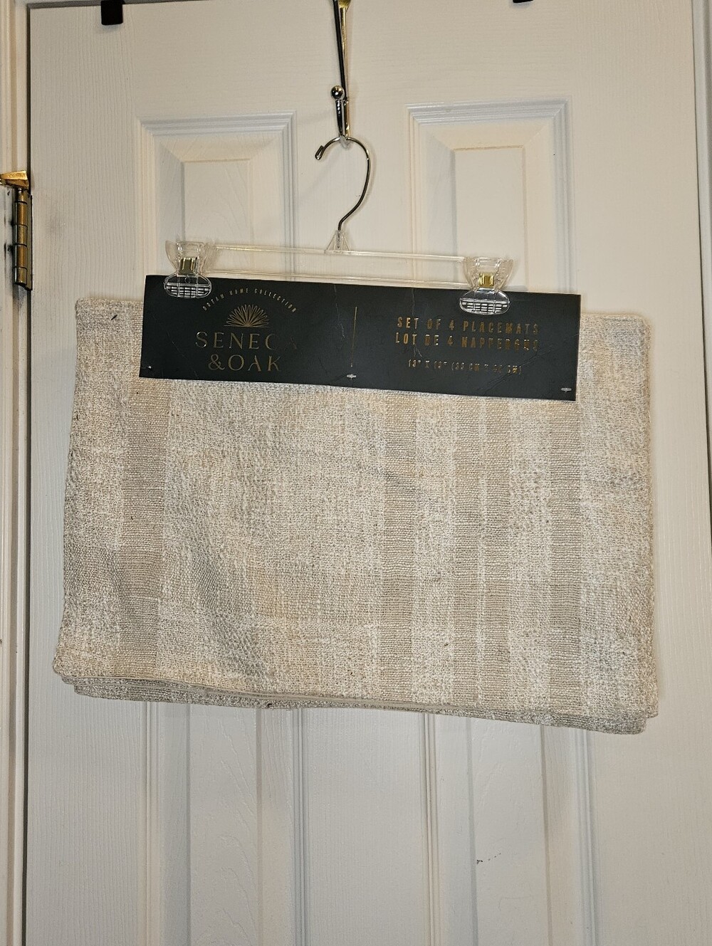 Placemats, Senec & Oak Neutral Woven (Set Of 4) NWT